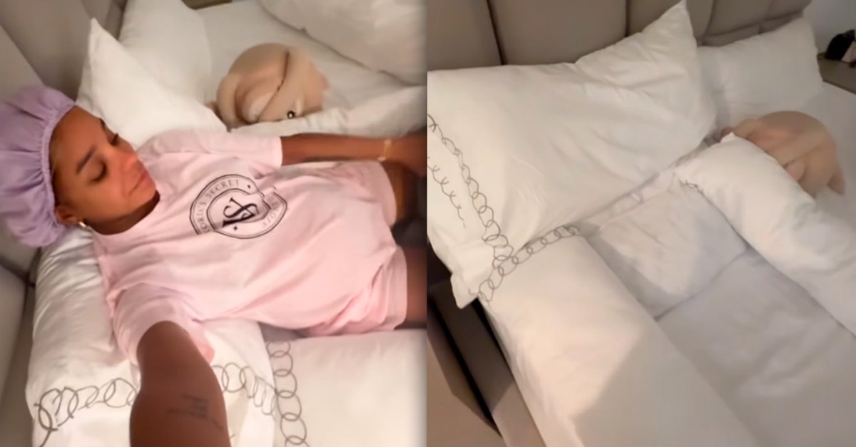 Na reta final da gravidez, Brunna Gonçalves mostra 'gambiarra' para conseguir dormir