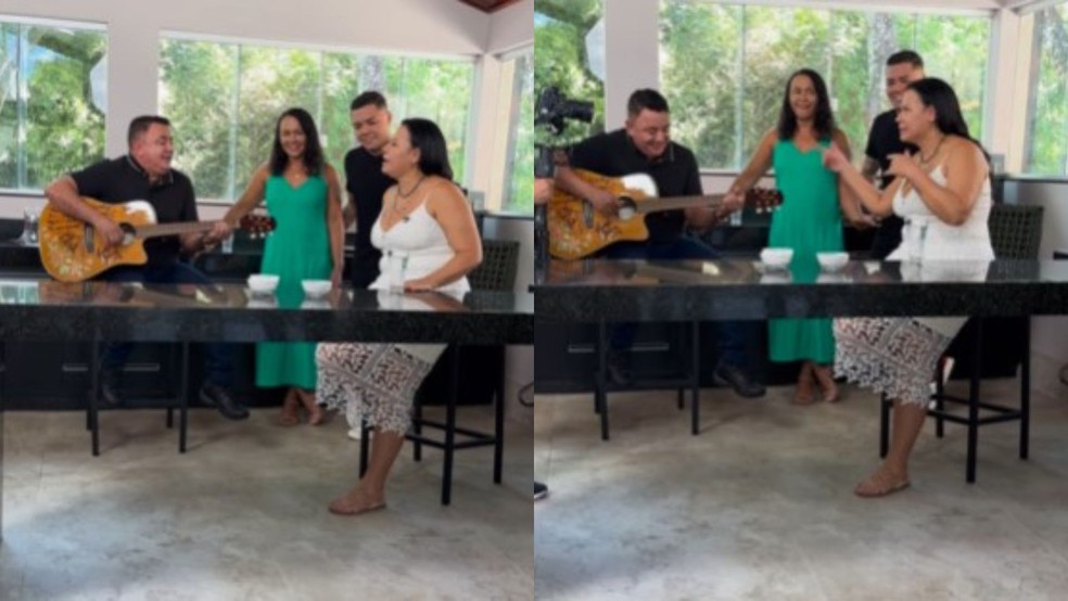 Vídeo: Mãe de Marília Mendonça canta com família de Cristiano