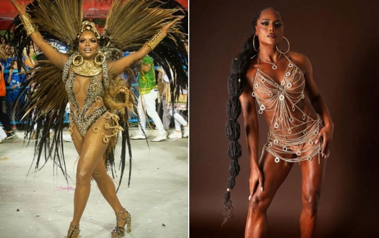 Adriana Bombom celebra corpo musculoso: 'Intensificando exercícios e alimentação'