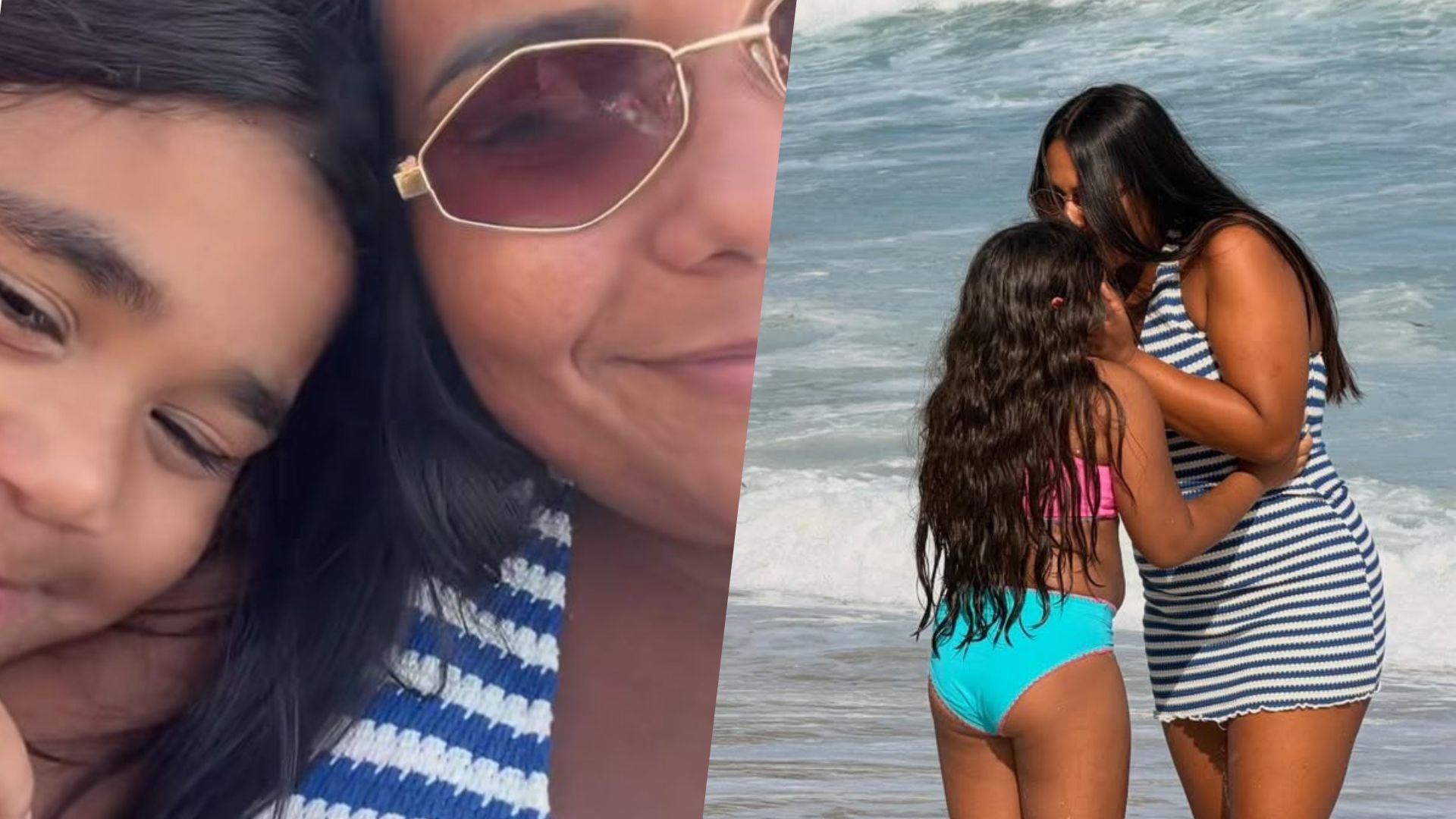 Chaiany curte dia de praia com a filha Lara: 'Matando a saudade'
