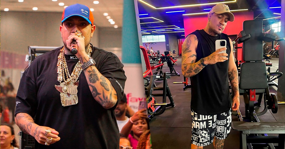 MC Binn mostra antes e depois após emagrecer: 'A mudança começa por você'