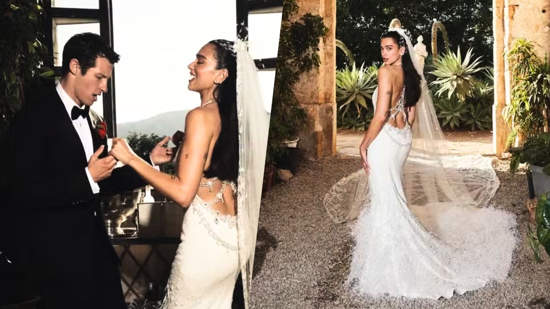 Dua Lipa abre álbum de casamento com Callum Turner e exibe vestido de alta-costura exclusivo da Chanel