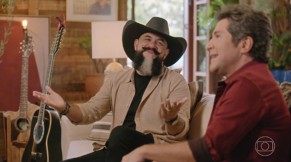Donizeti e Daniel no Viver Sertanejo — Foto: Globo
