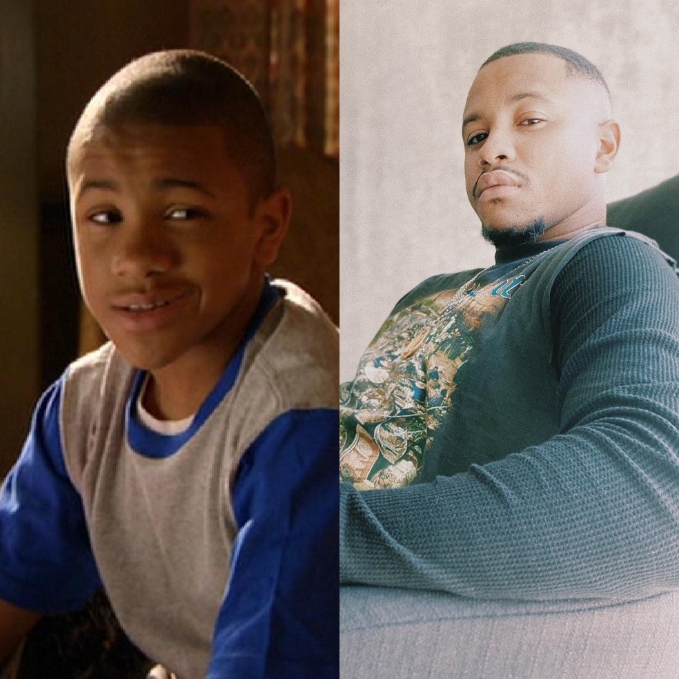 Antes e depois: Tequan Richmond interpretou Drew em 'Todo Mundo Odeia o Chris' — Foto: Reprodução/IMDb/Instagram