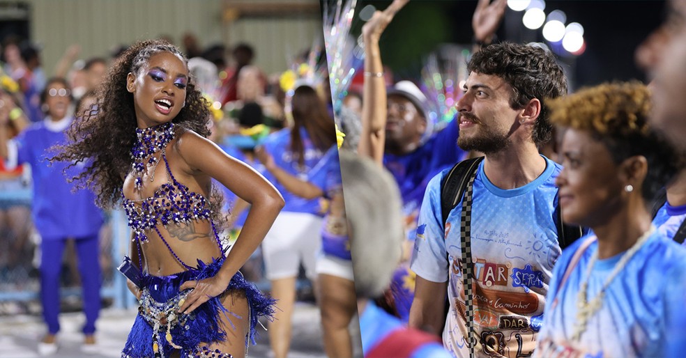 Jaffar Bambirra acompanha ensaio da Portela em estreia de Gabz como destaque — Foto: Brazil News