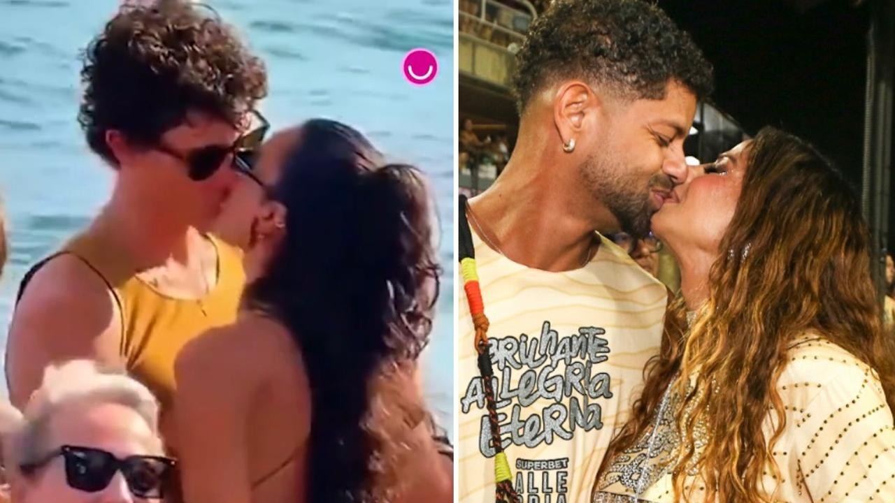 Casais famosos beijam muito no 2º dia de Carnaval; veja fotos