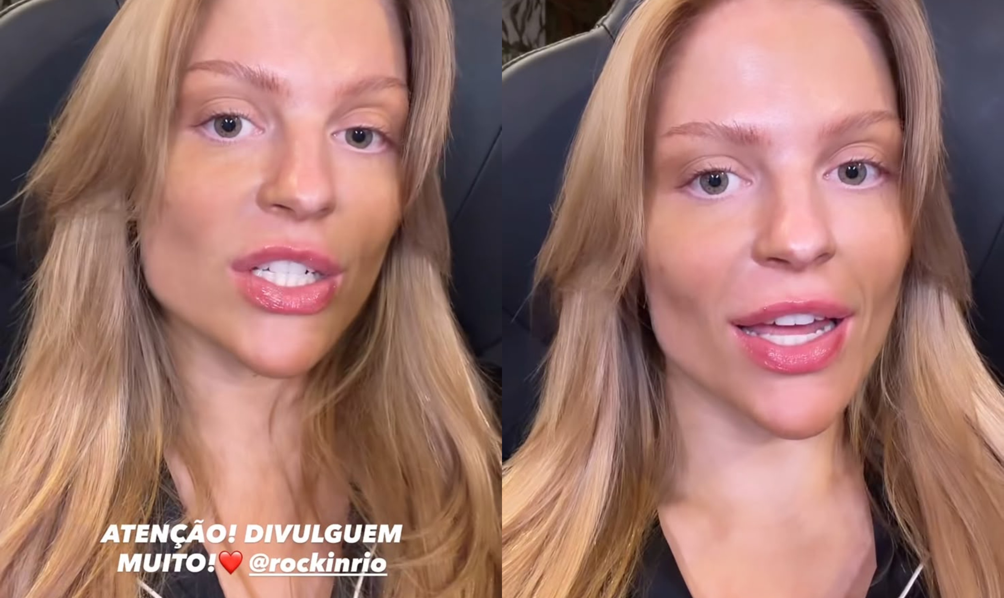 Luísa Sonza divulgando mudança de horário nas redes sociais