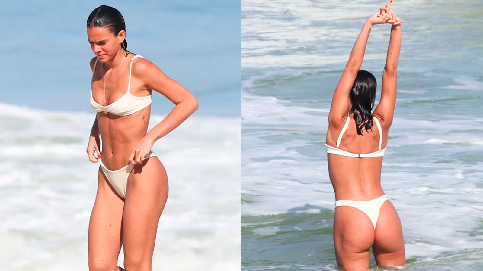 Sozinha, Bruna Marquezine curte praia no Rio de Janeiro