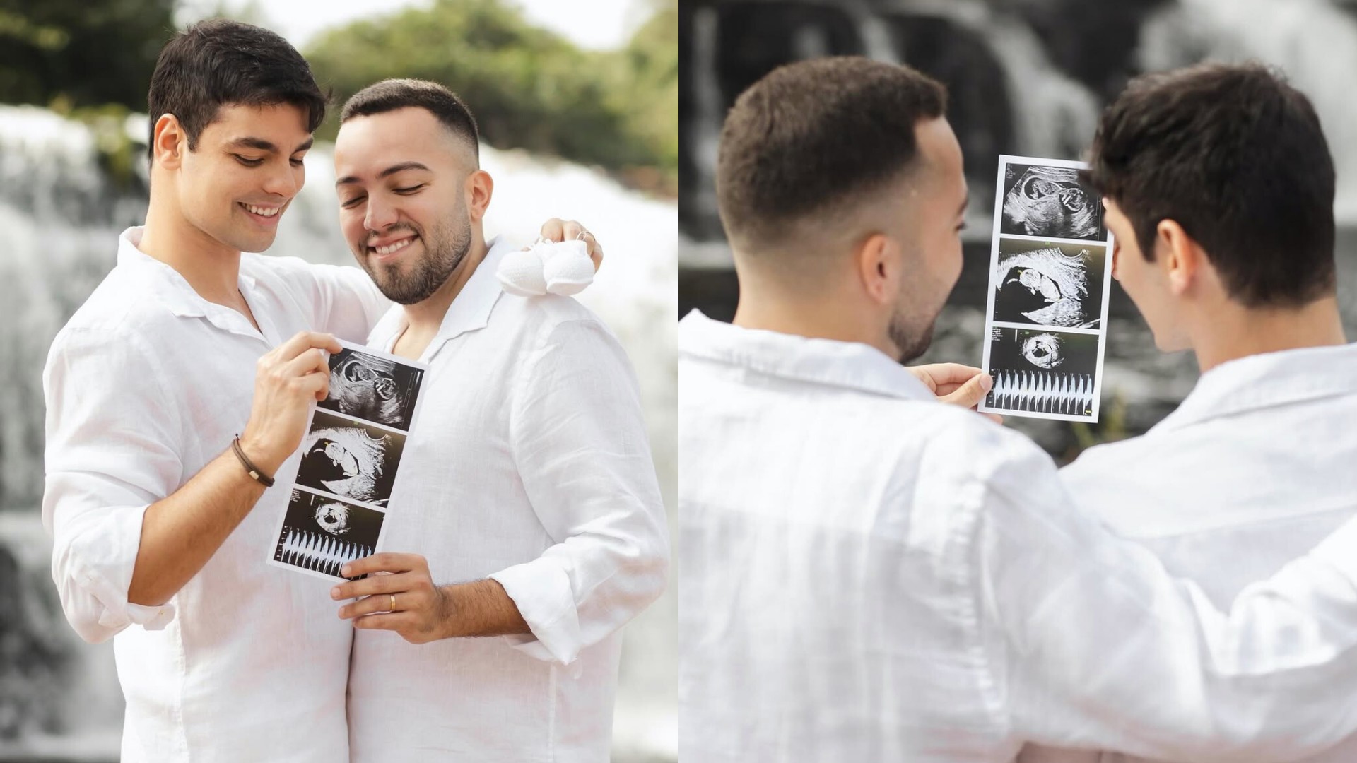 Lucas Rangel e Lucas Bley postam resultado de ensaio newborn 'caseiro' de Mia e famosos se derretem