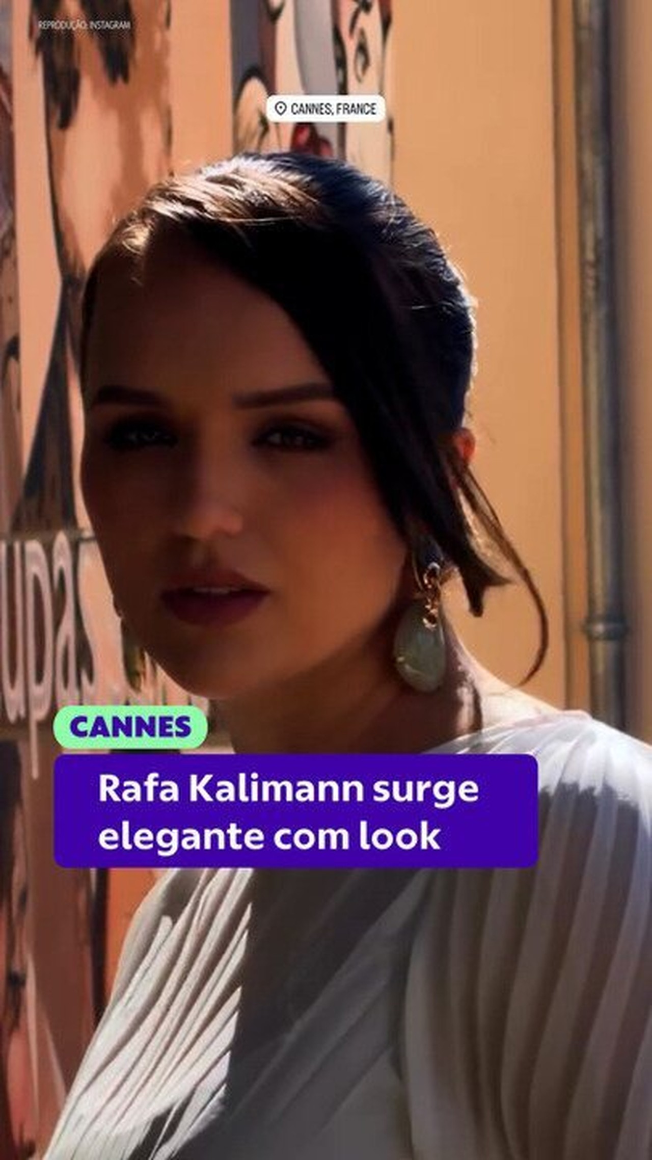 Rafa Kalimann aposta em vestido fluido branco durante passagem por Cannes
