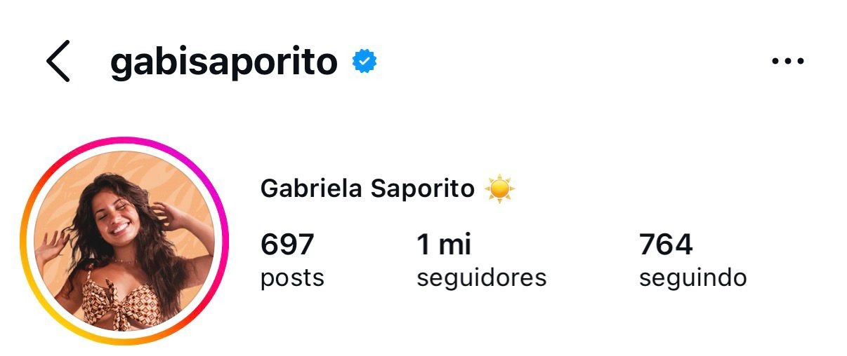 Gabriela, do BBB 26, atinge 1 milhão de seguidores nas redes sociais