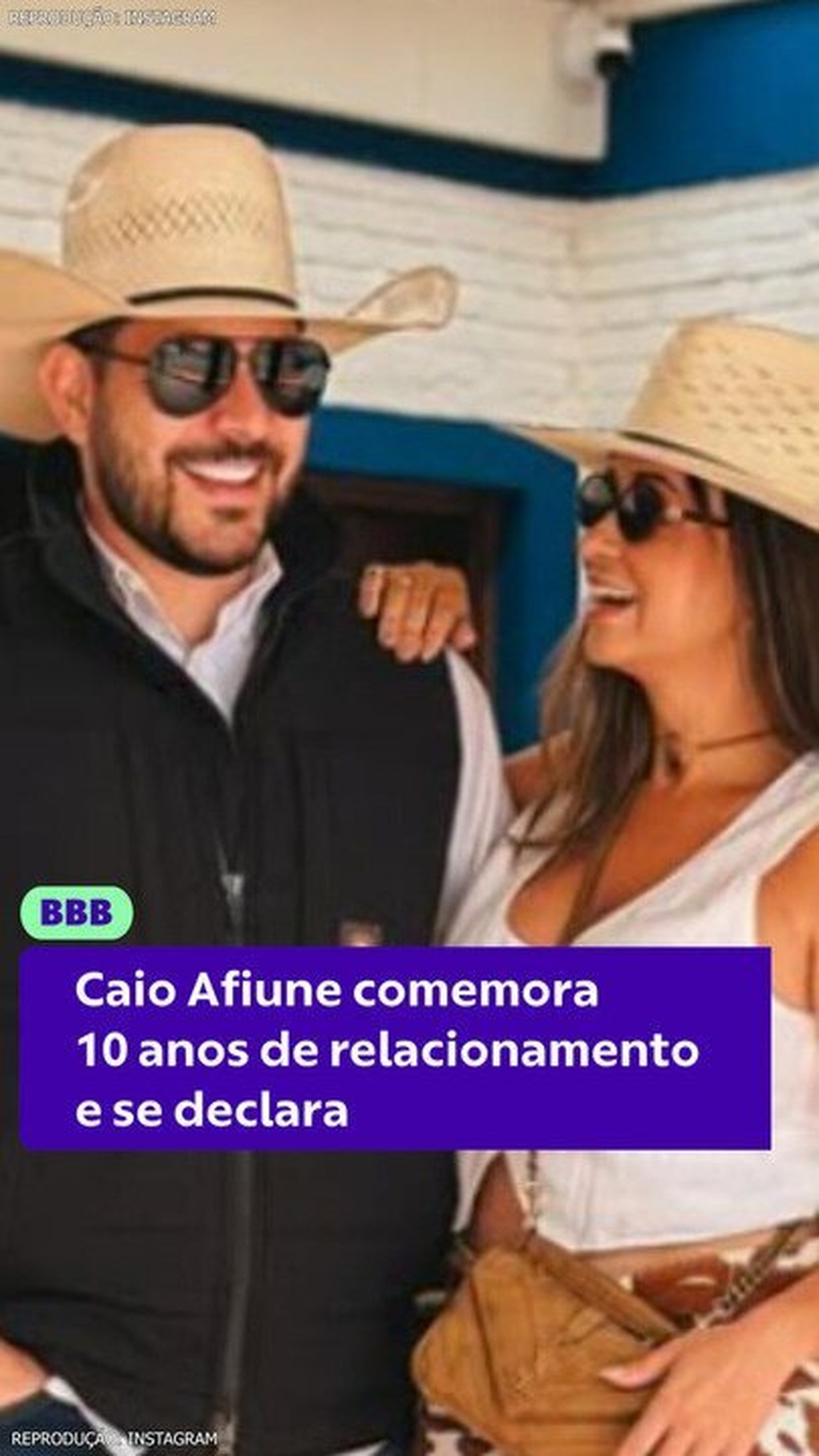 Caio Afiune comemora 10 anos de relacionamento e se declara: 'Completamente apaixonado'