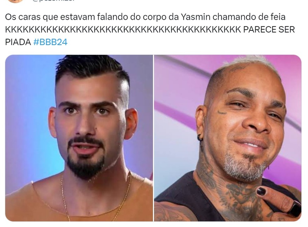 Aparência de brothers virou alvo de comentários na web — Foto: Reprodução/X