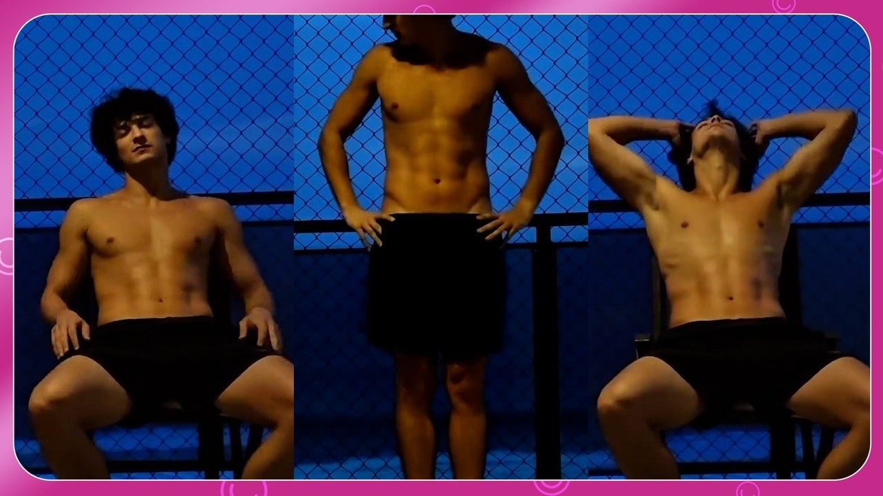 Pedro Waddington posa sem camisa e abdômen tanquinho do ator incendeia a web: 'Pegando fogo aqui, senhor'