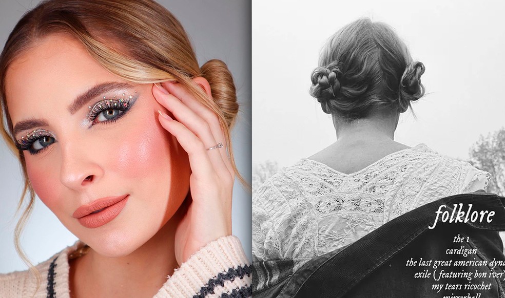 Influenciadora ensina maquiagem temática de folklore para shows de Taylor Swift no Brasil — Foto: reprodução/divulgação