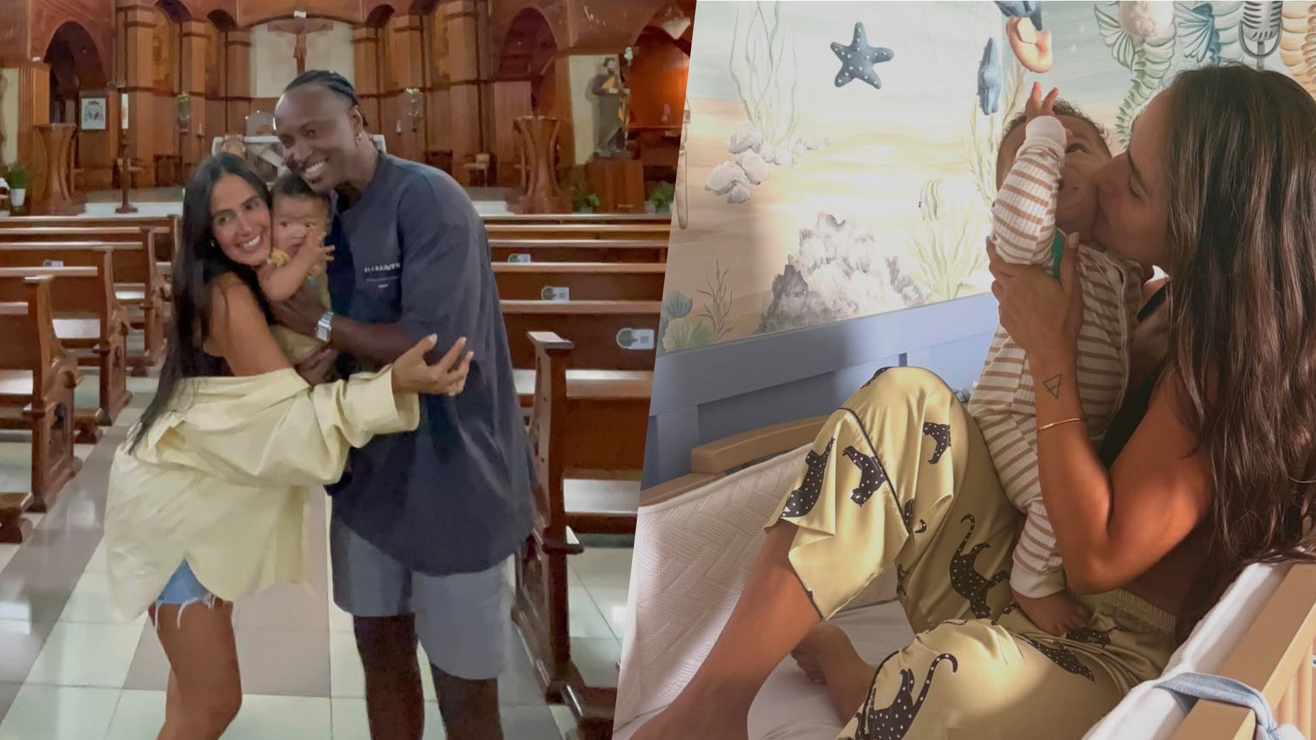 Carol Peixinho encanta fãs em fotos com Thiaguinho e o filho, Bento: 'Neném mais lindo'