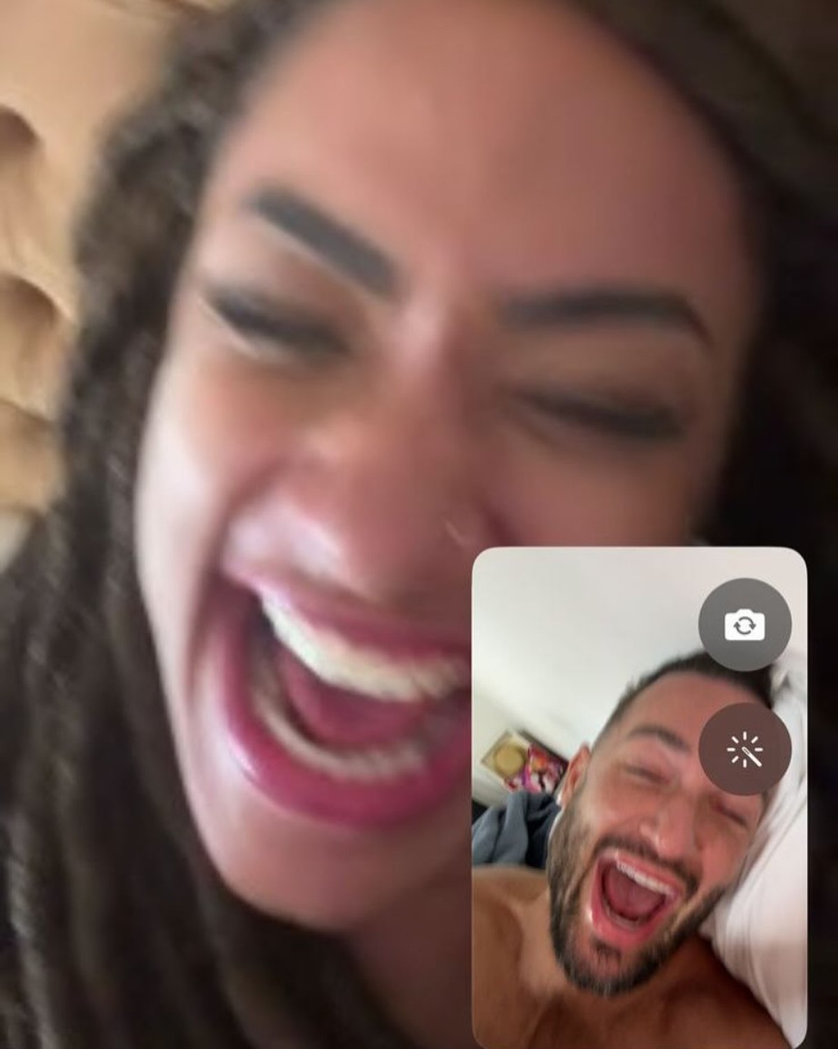 Aline reencontra Diego Hypolito após o BBB 25