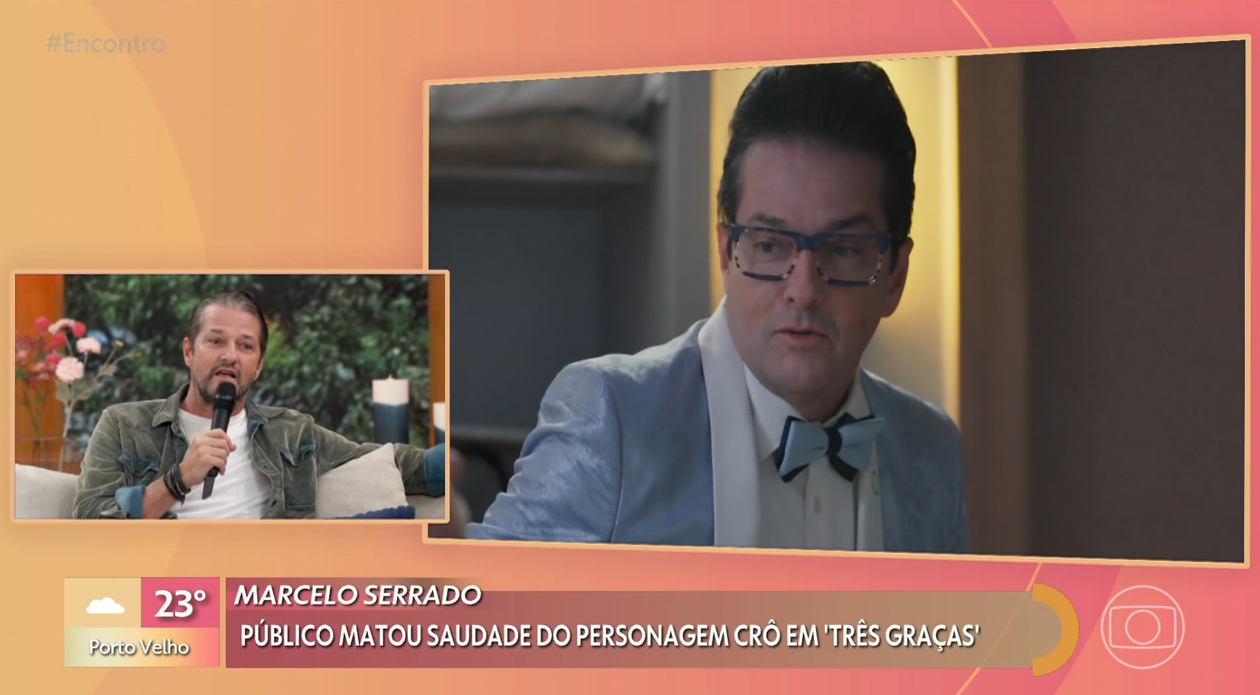 Marcelo Serrado participa do Encontro com Patrícia Poeta