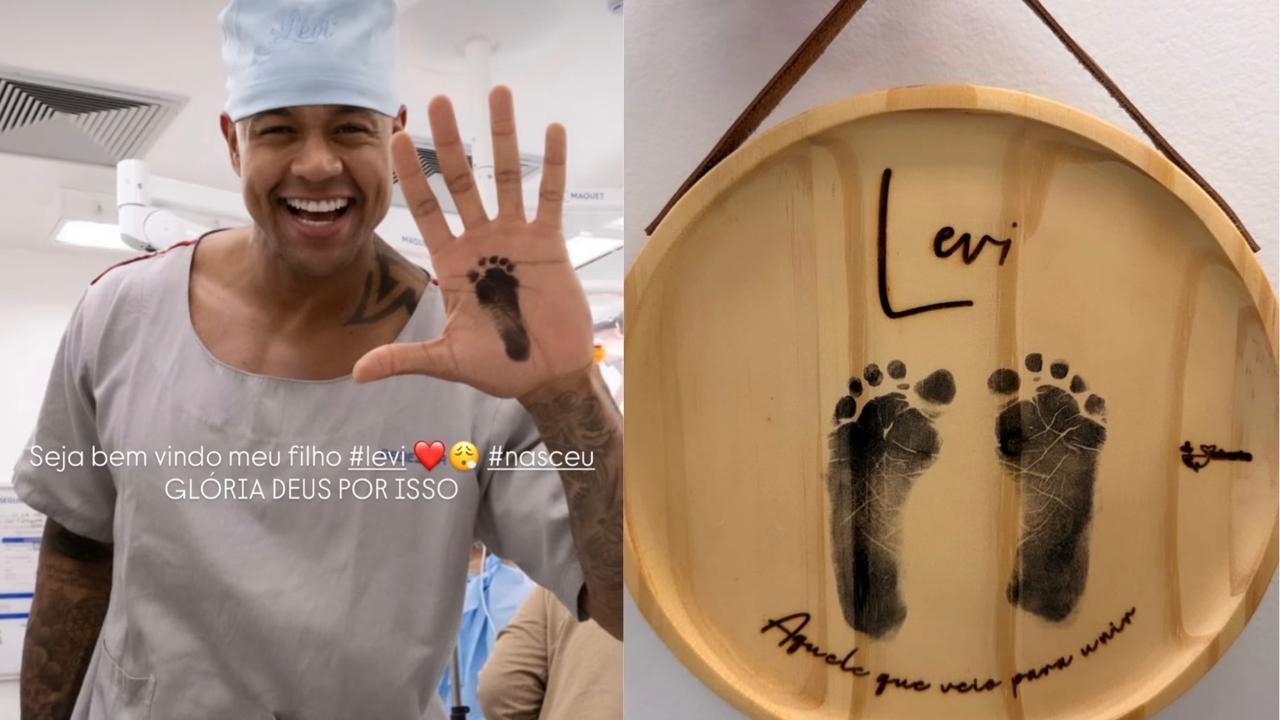 Lore Improta e Léo Santana mostram rostinho de Levi pela primeira vez: 'Cercado de muito amor'