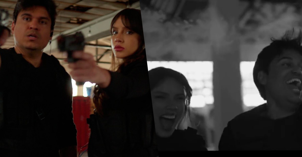 Casal de influenciadores inova em chá revelação e faz filme de ação para anunciar sexo do bebê