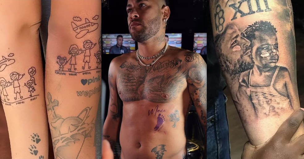 Ngoài Neymar, hãy xem những người nổi tiếng có hình xăm để vinh danh con cái của họ - Ảnh: Instagram