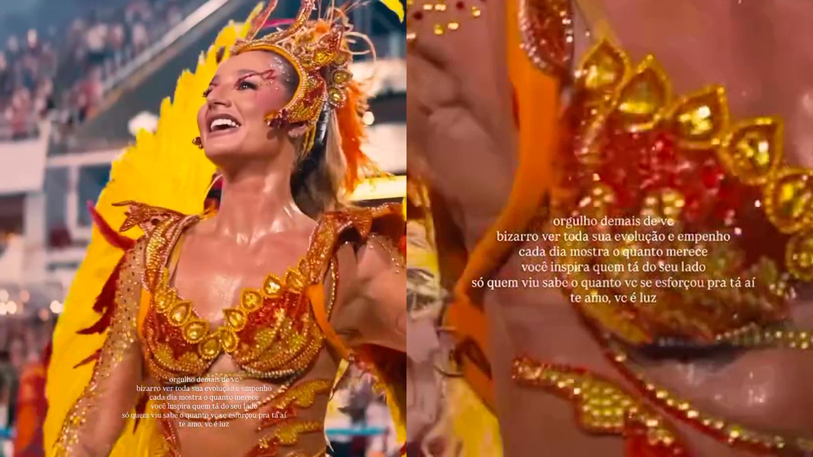 Namorado de Bruna Griphao se derrete após musa brilhar na Sapucaí: 'Inspira quem está do seu lado'