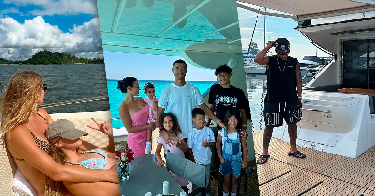 Camarote, jacuzzi e área gourmet: veja os luxos dos barcos de famosos como Gisele Bündchen, Cristiano Ronaldo