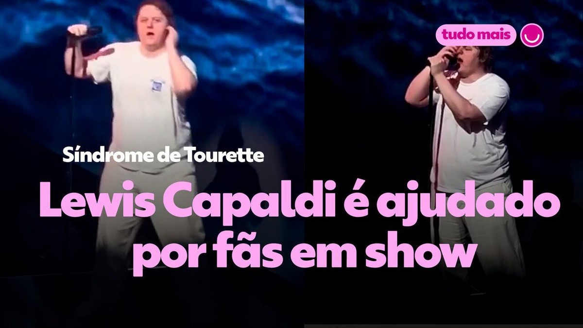 Lewis Capaldi enfrenta sintomas de Síndrome de Tourette no palco e fãs  ajudam cantor