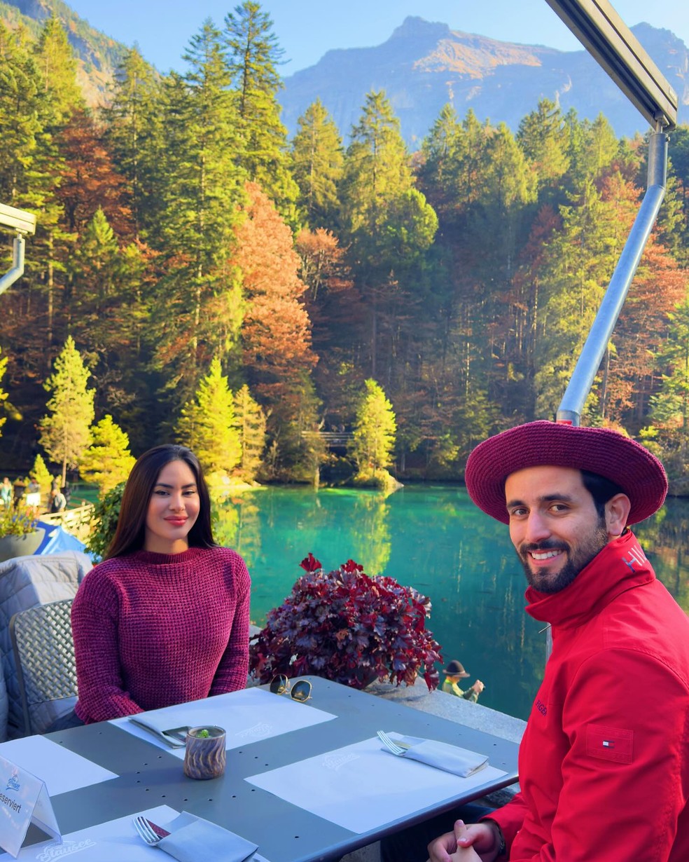 Isabelle e Matteus em Zurique, na Suíça — Foto: Reprodução/Instagram