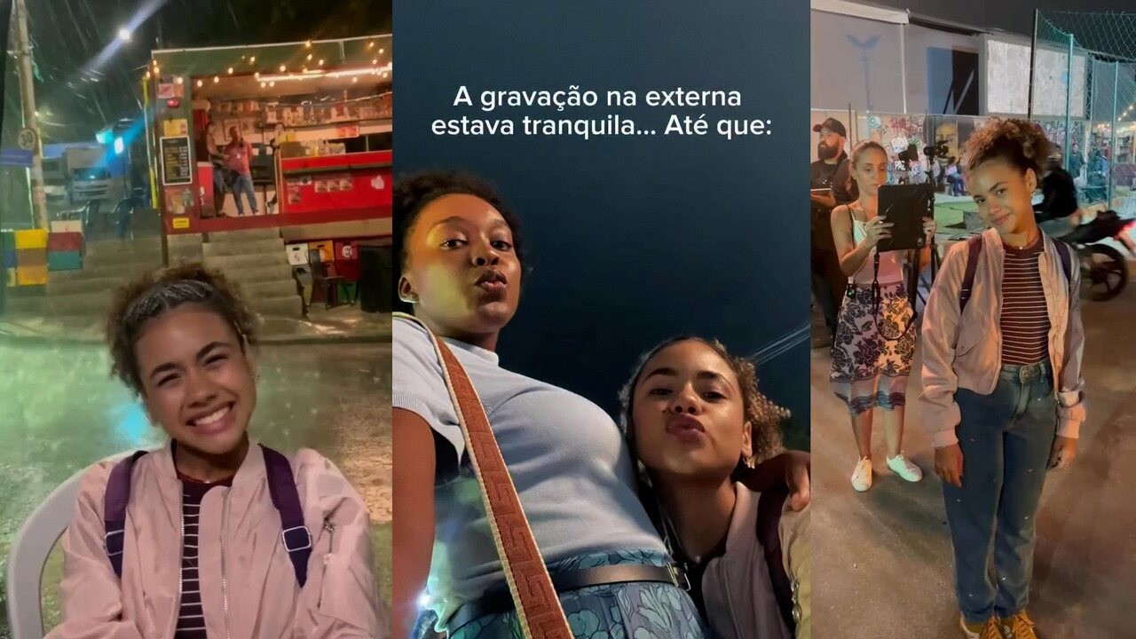 Alana Cabral se diverte com 'perrengue' nos bastidores de Três Graças