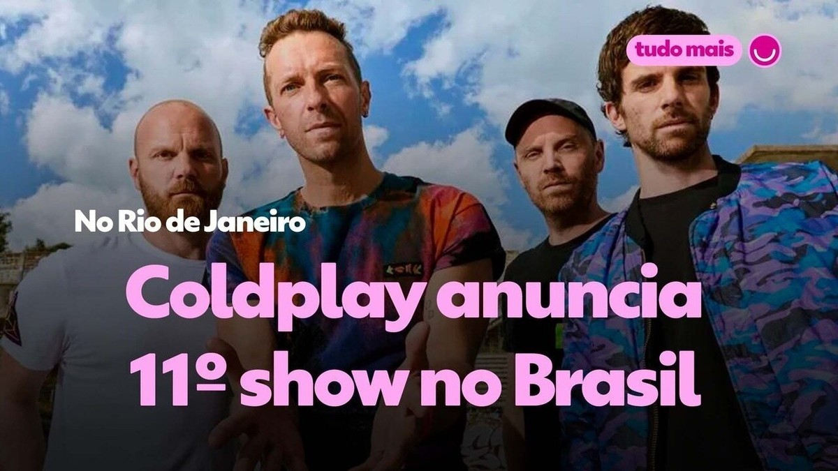 Coldplay anuncia o 11º show no Brasil Pop gshow