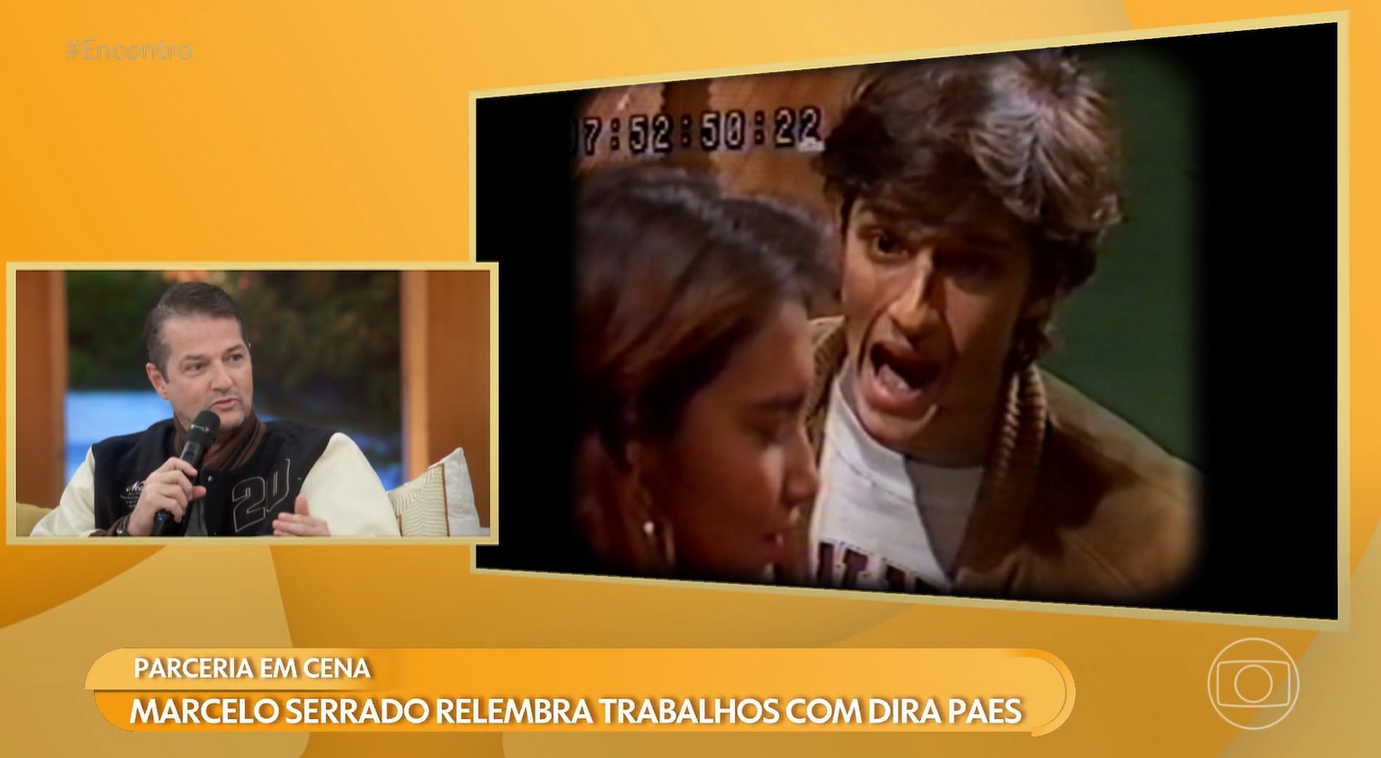 Marcelo Serrado e Dira Paes em homenagem ao início da carreira na TV