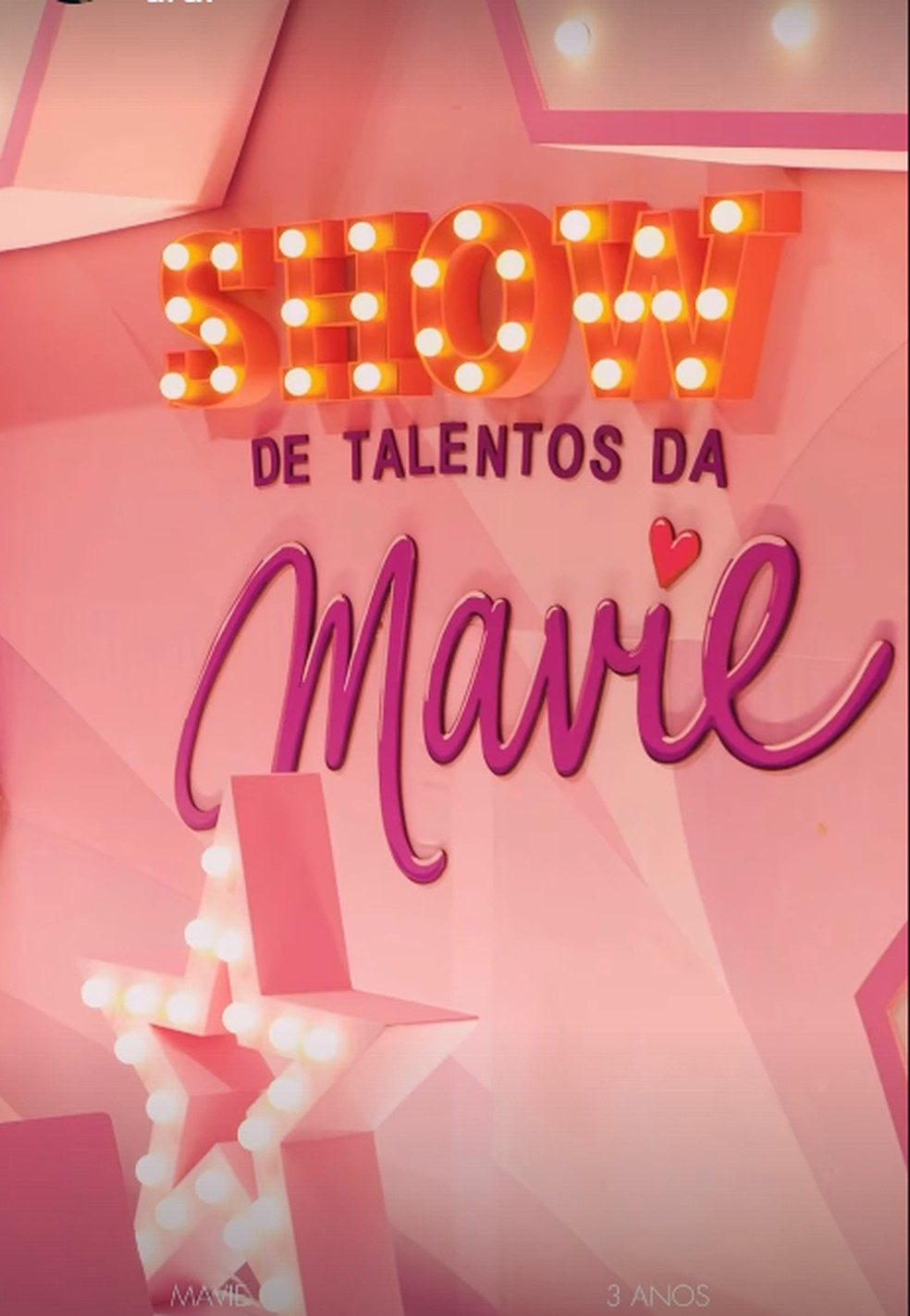 Mavie - decoração da festa — Foto: Reprodução Instagram