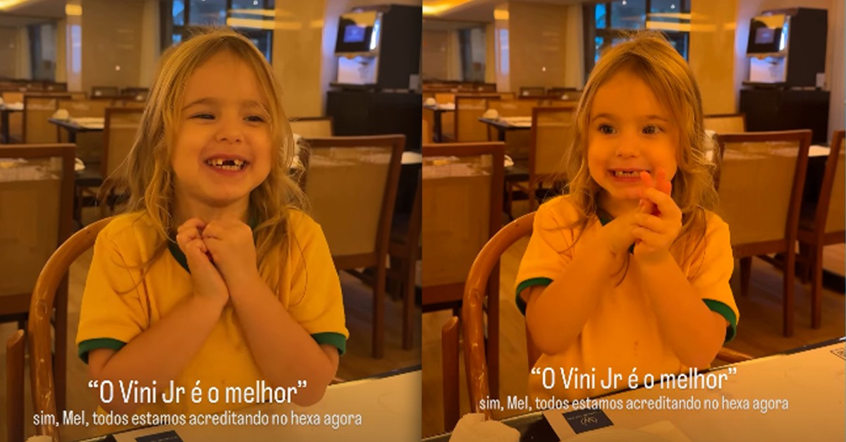 Filha de Isa Scherer dá show de fofura ao elogiar Vini Jr.: 'É o melhor'