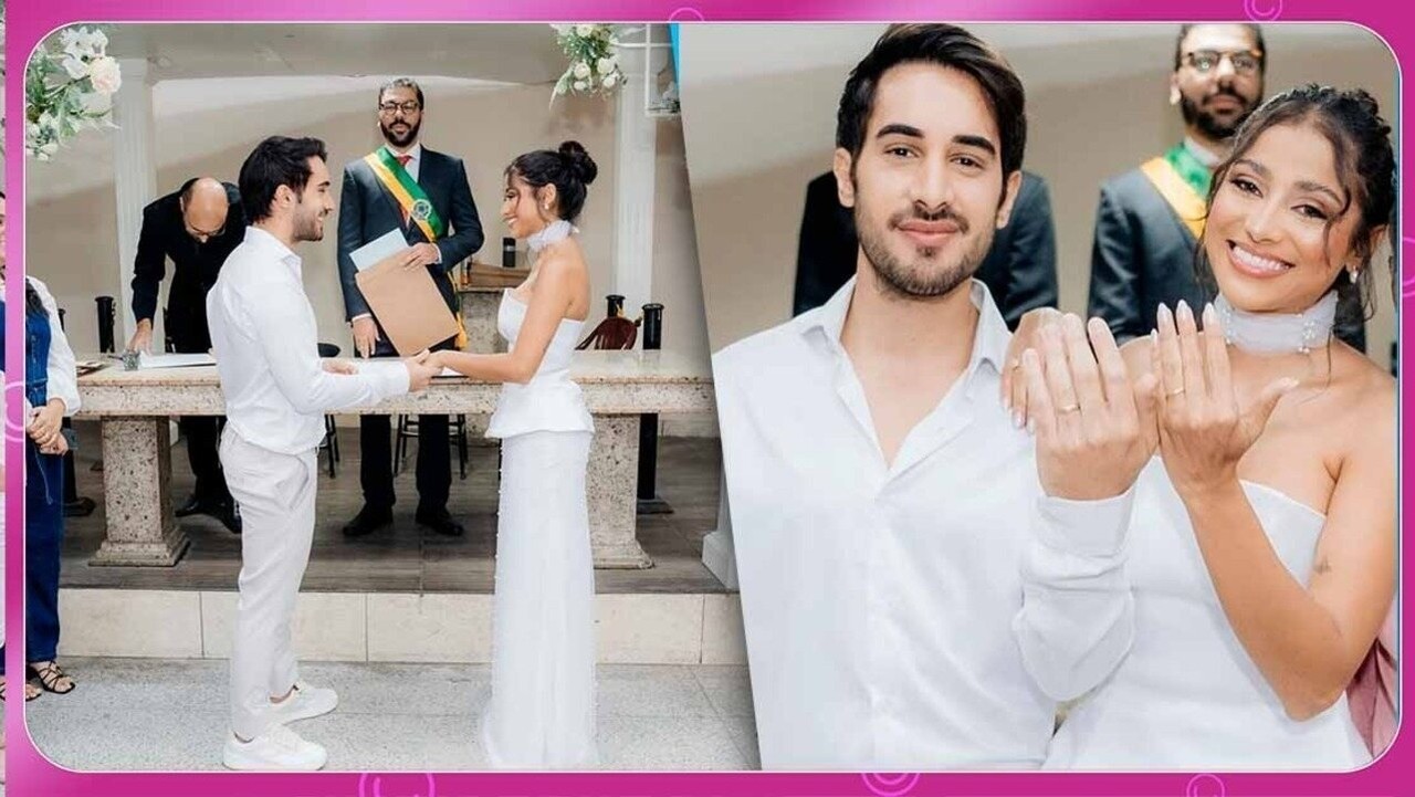 Diogo Melim e Nanda Caroll se casam no civil e postam álbum