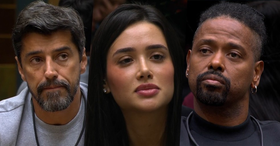 Alberto Cowboy, Jordana e Leandro Boneco no Paredão veja os pontos do trio no Cartola BBB — Foto: Globo