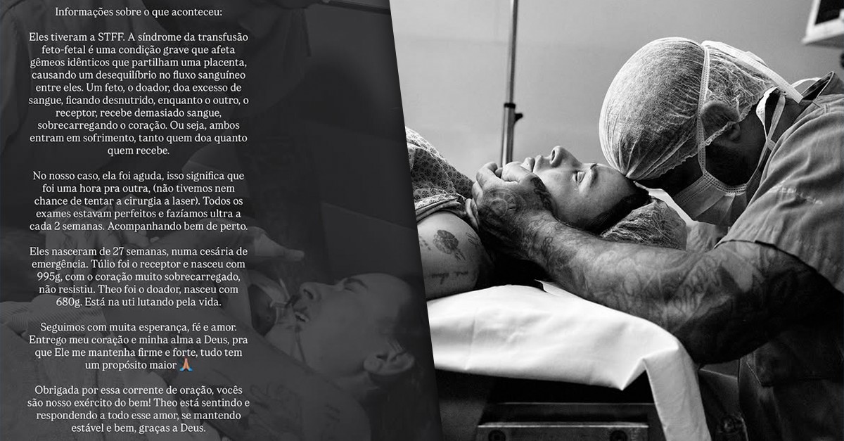 Clara Maia explica síndrome que a fez ter parto prematuro e morte de um dos gêmeos