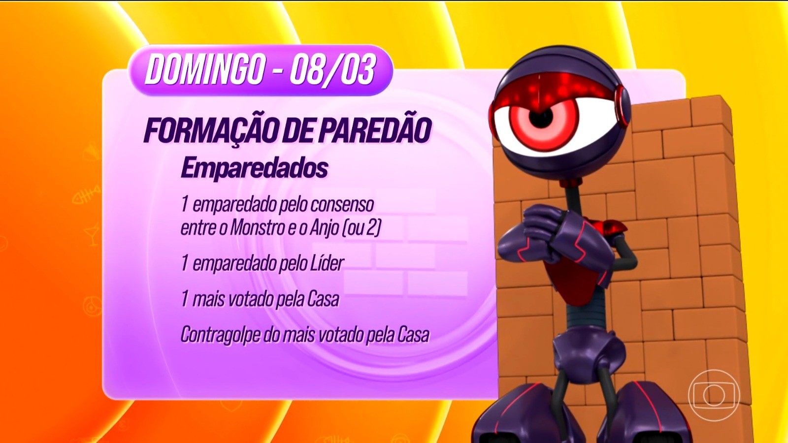 Formação de Paredão deste domingo (8) tem indicação em consenso e Contragolpe; saiba mais