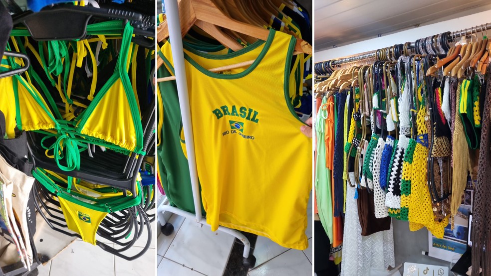 Biquínis comprados pelas dançarinas de Shakira — Foto: Matheus Dezotti/gshow