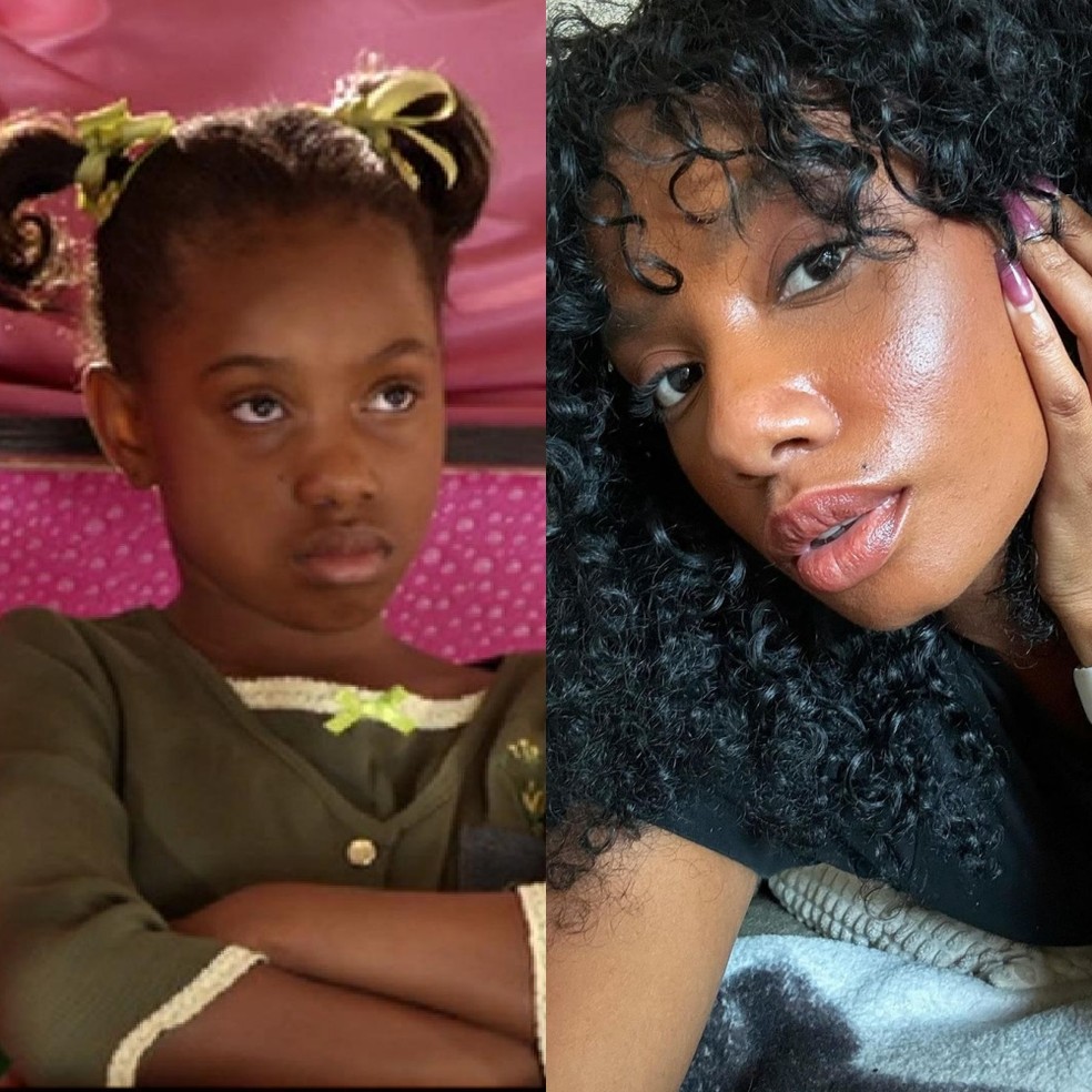 Antes e depois: Imani Hakim interpretou a Tonya em 'Todo Mundo Odeia o Chris' — Foto: Reprodução/IMDb/Instagram