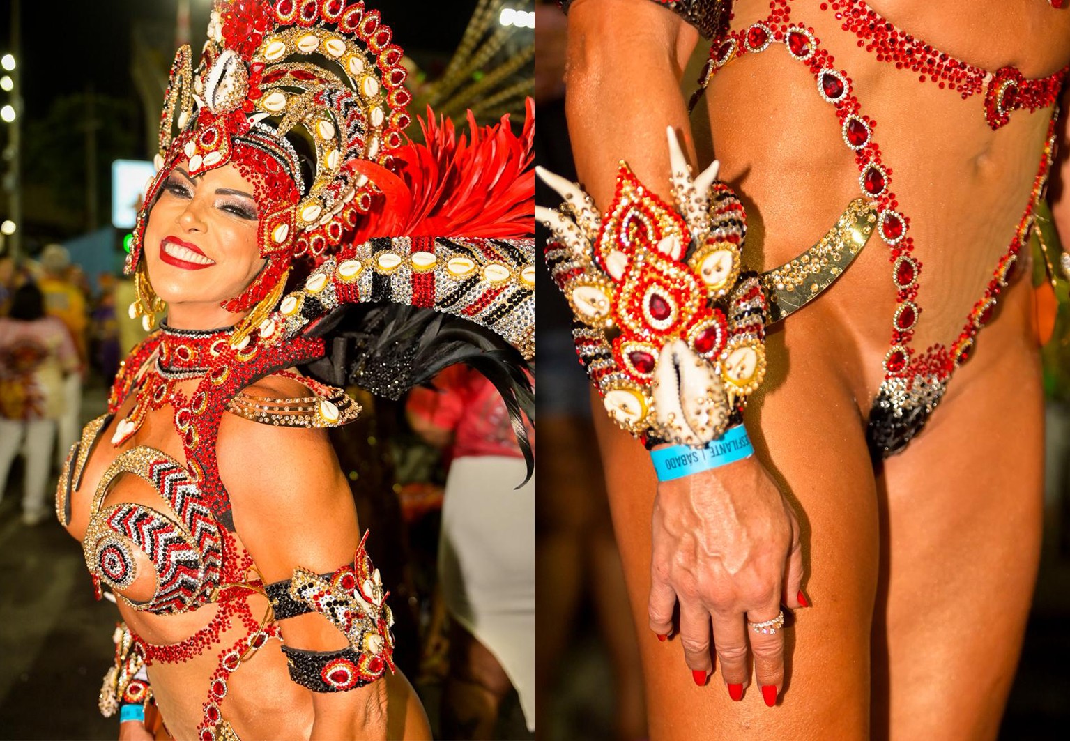 Rainha da Estácio de Sá usa fantasia micro e comenta tamanho da parte íntima: 'Pequena notável'