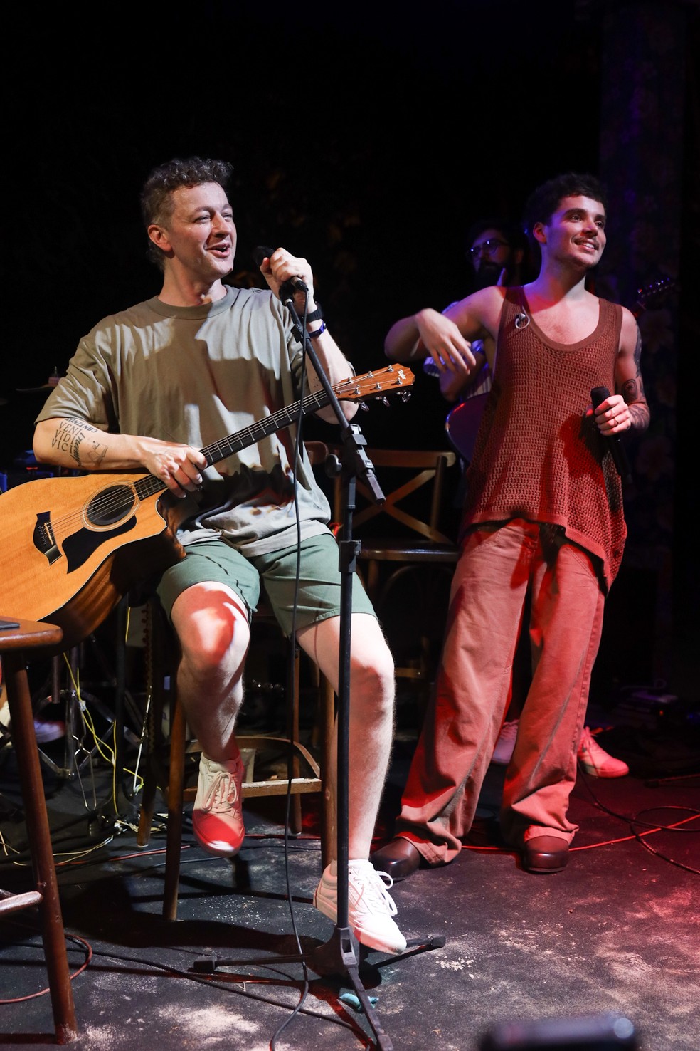 Lucas Lima e João Lucas no luau do São João da Thay — Foto: Lucas Ramos/Brazil News