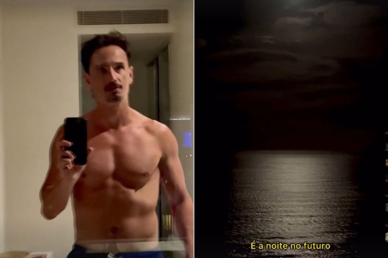 Rodrigo Santoro surge com shape sarado ao mostrar vista de quarto na Austrália: 'Noite no futuro'