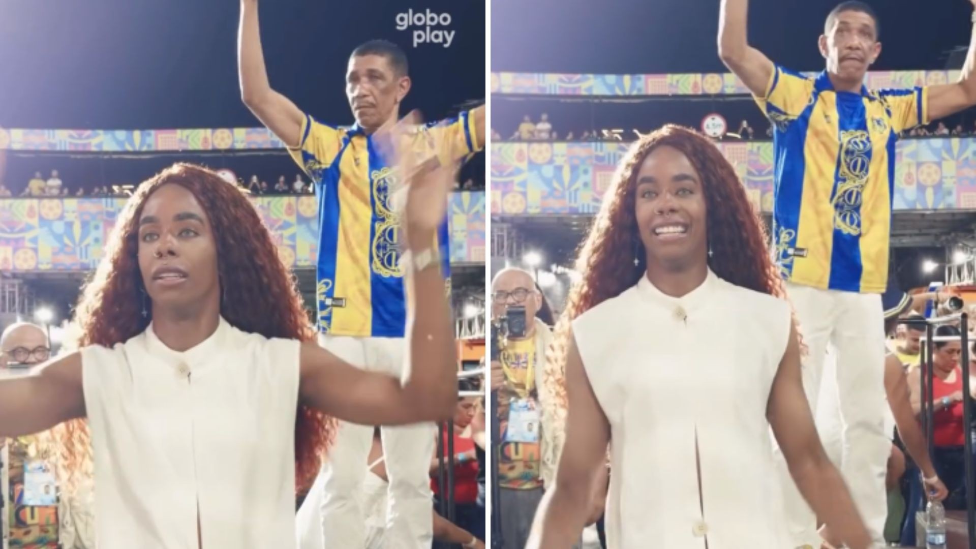 Pai e filho comandam bateria da Tuiuti juntos e recebem elogios: 'Família talentosa'