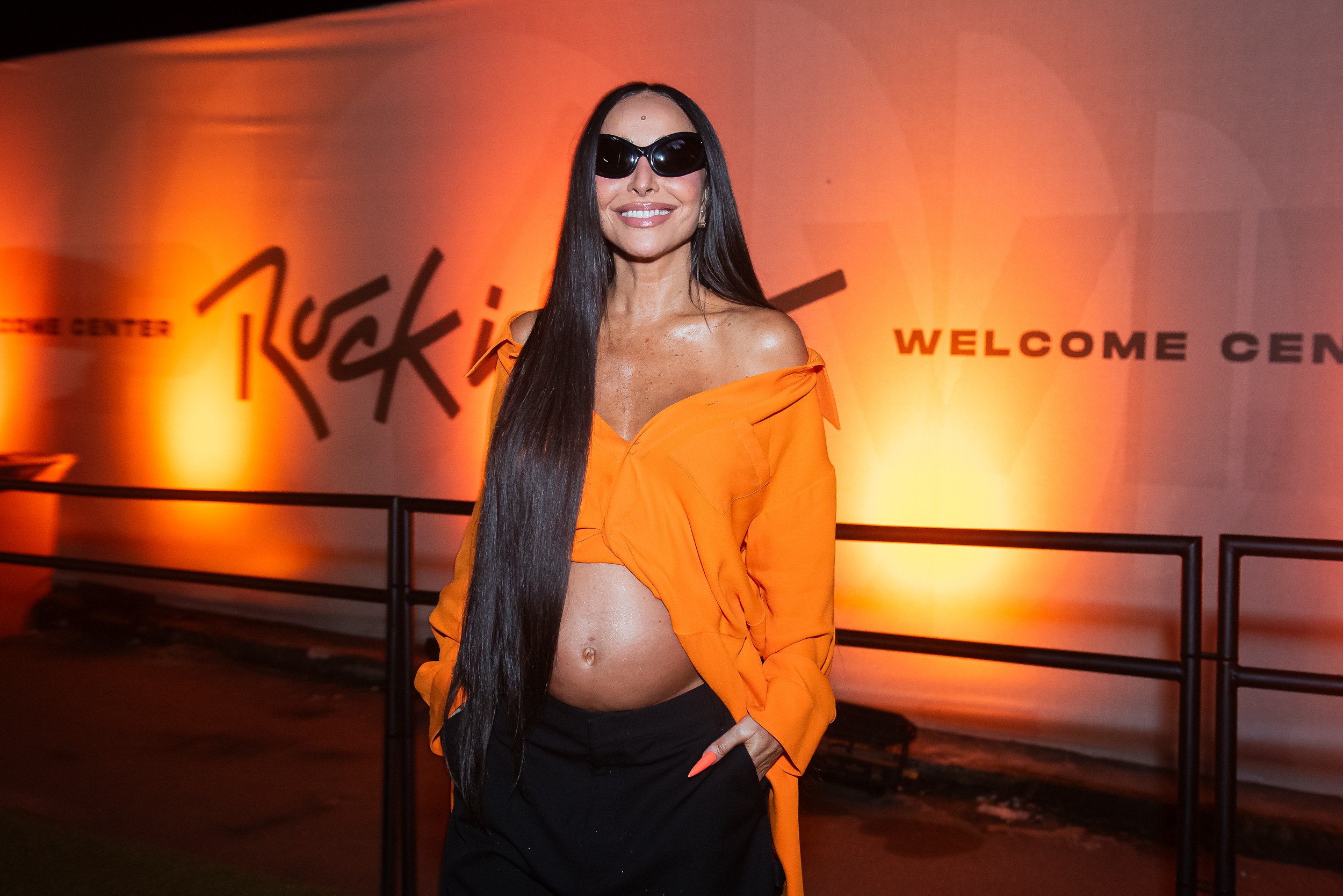 Sabrina Sato brilha no Rock in Rio com barrigão de grávida