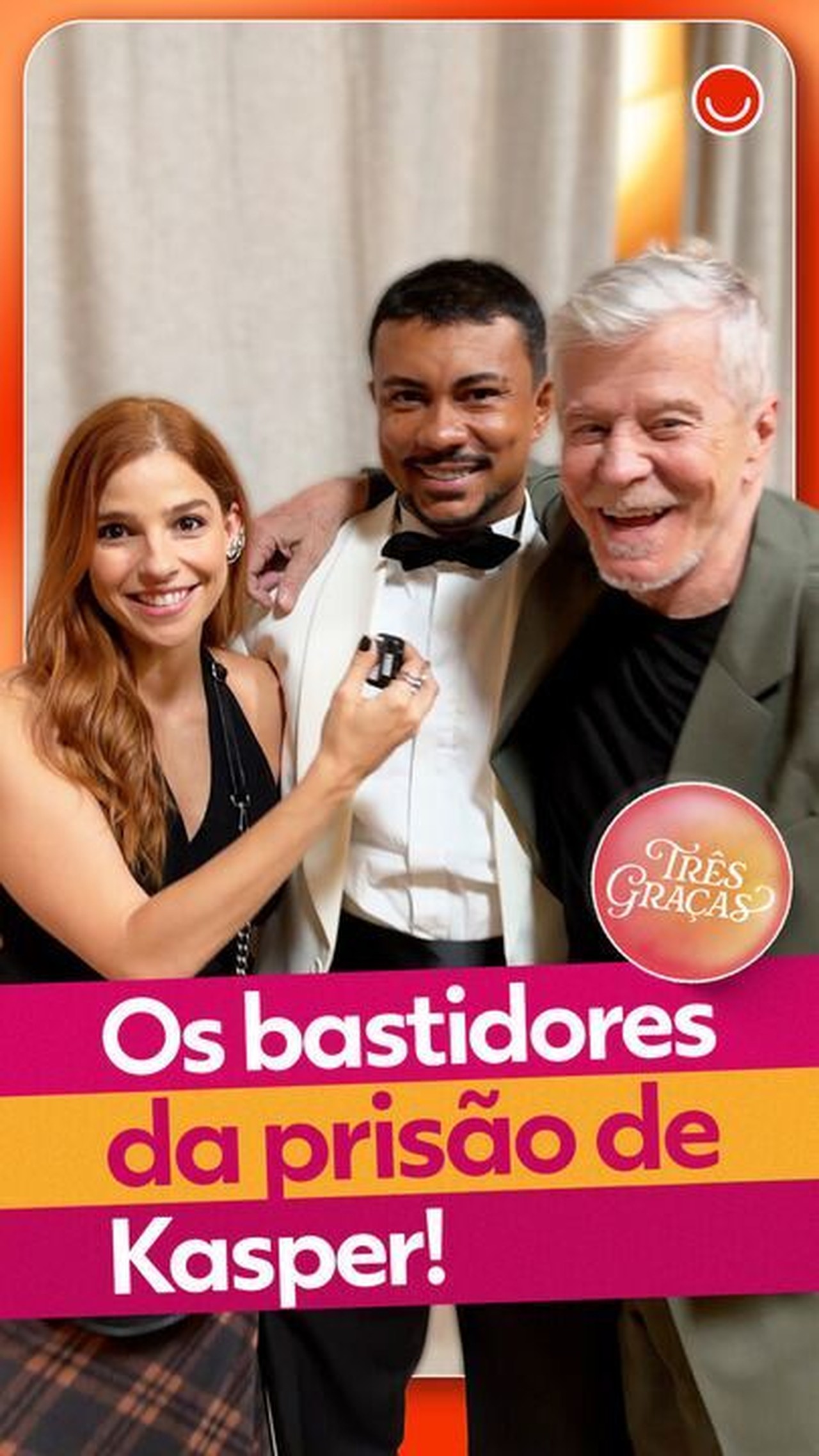 Xamã, Gabriela Medvedovsky e Miguel Falabella ‘viram’ as Três Graças em bastidor animado; veja vídeo