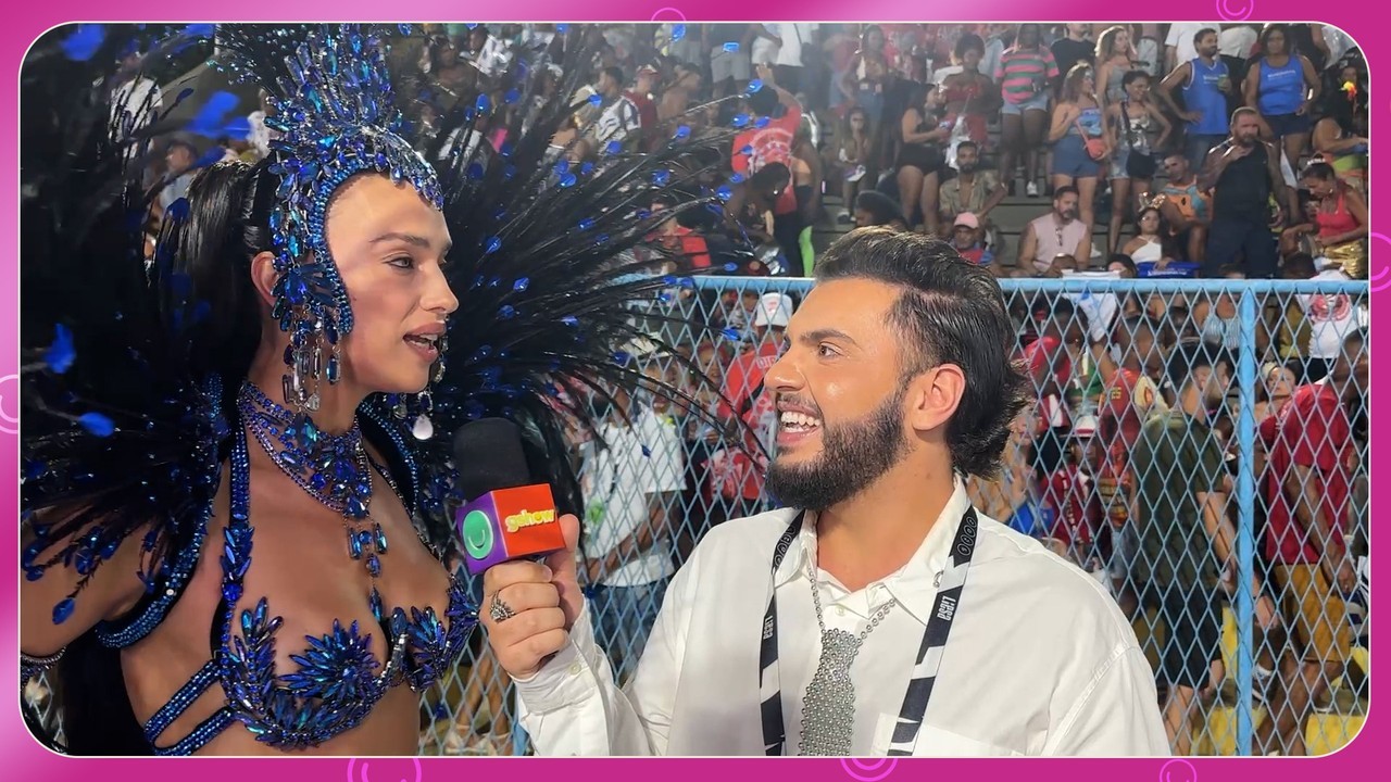 Irina Shayk curte camarote na Sapucaí com Enzo Celulari um dia
