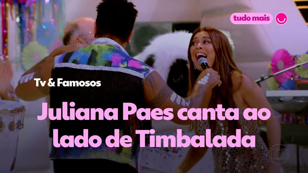 Juliana Paes canta ao lado de Timbalada