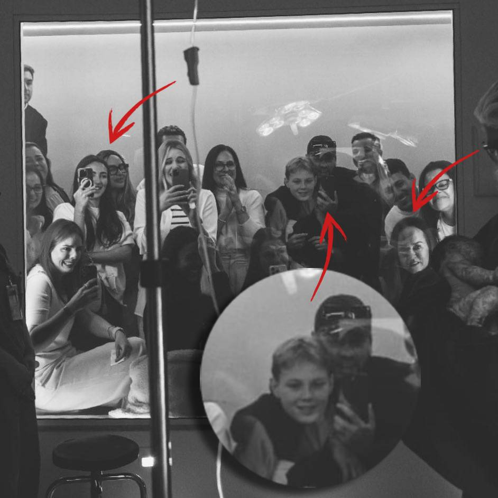 Família de Neymar visita Helena no hospital — Foto: Reprodução/Instagram