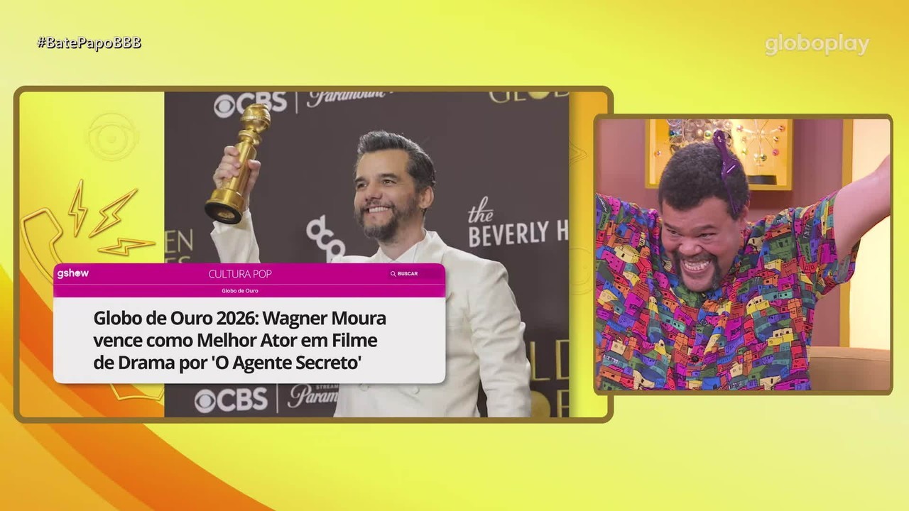 Babu Santana vibra com indicação de Wagner Moura ao Oscar de Melhor Ator por Agente Secreto: 'É impressionante'
